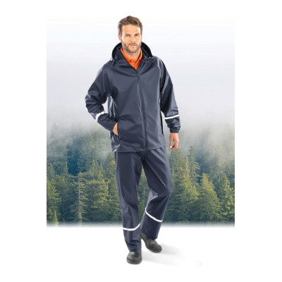 Prism PU waterproof jacket with reflective strips